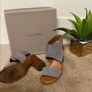 Franco Sarto Light Gray Perforated Heels